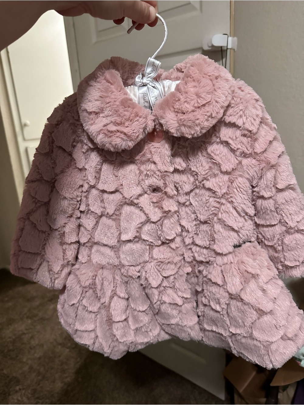 Calvin Klein Jeans Toddler Pink Faux-Fur Cape Coat